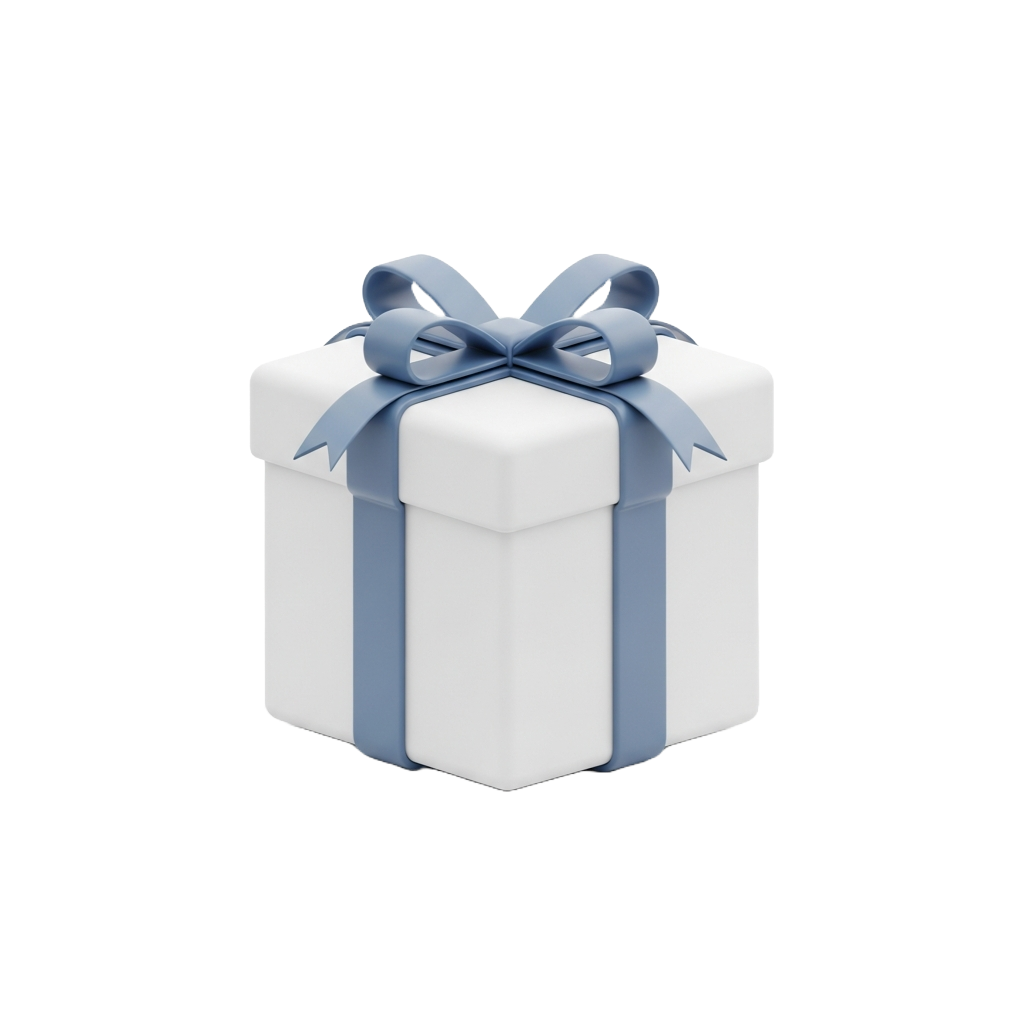 Colorful wrapped gift box with the text 1sang2present, representing everyday gift ideas and curated presents